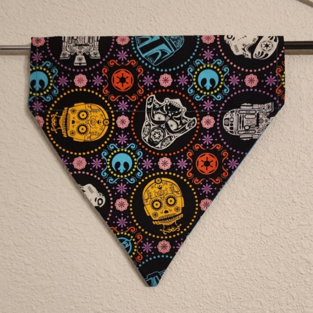 MEDIUM (Blue) Day Of The Dead  Star Wars Dog Bandana